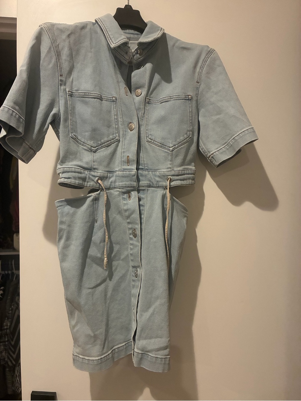 Nanushka denim mini cutout dress